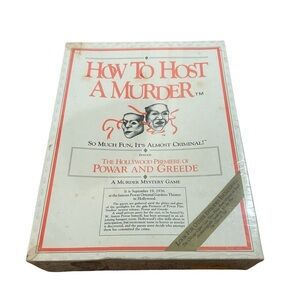 Sealed Vintage 1988 How To Host a Murder Powar Greede Murder Mystery Game New